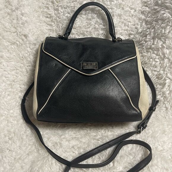 Kate Spade leather Black and Cream Leather small Satchel - Picture 14 of 16